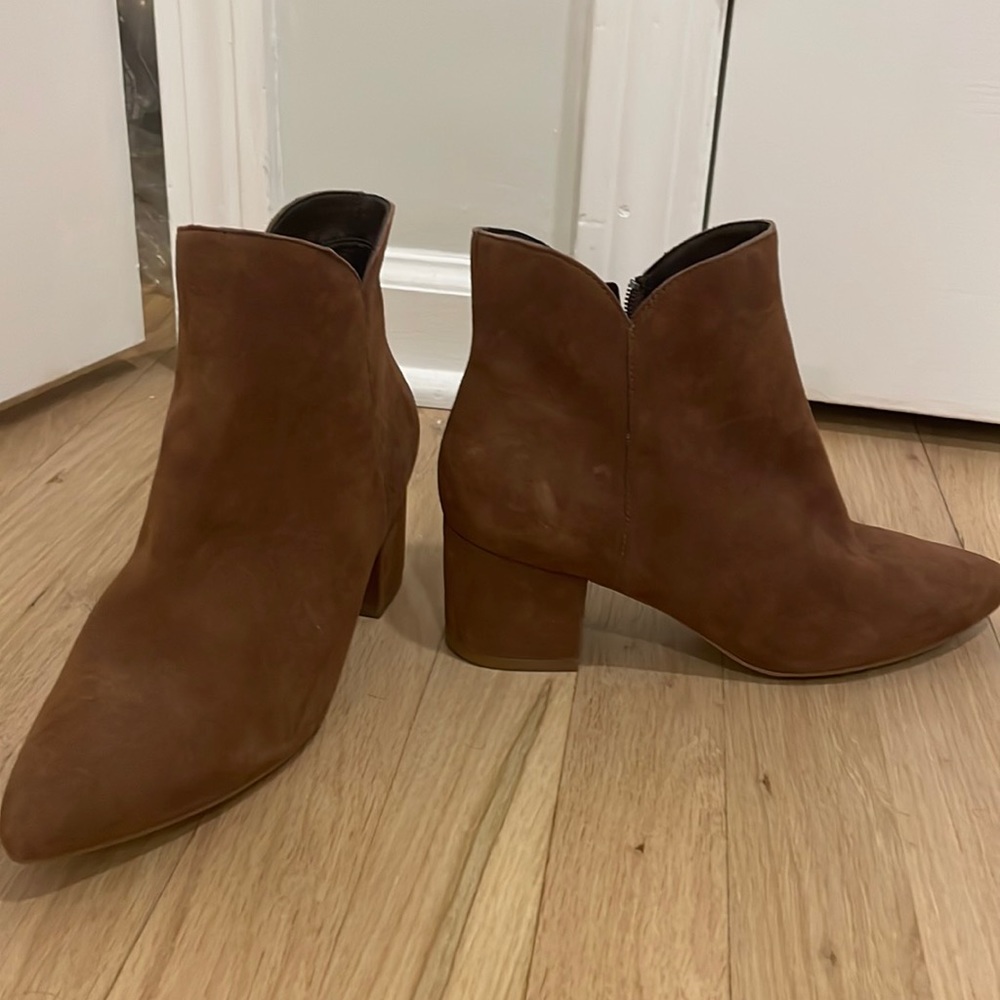 Cole Haan brown suede booties